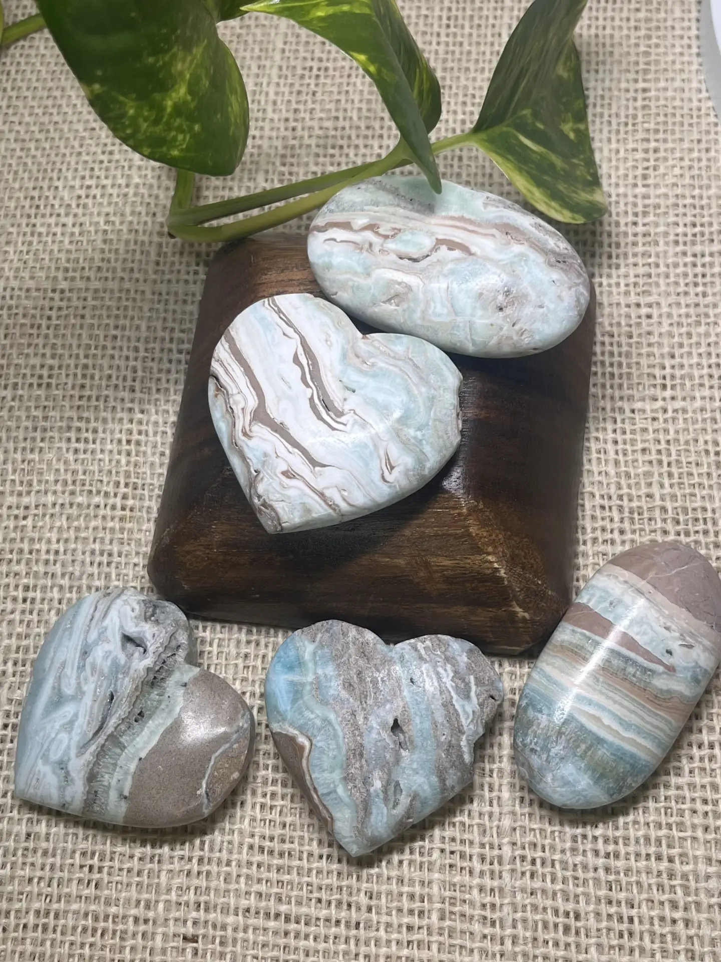 Heart and oval shaped stones